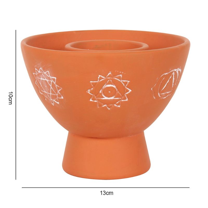 Chakra Natural Terracotta Smudge Bowl