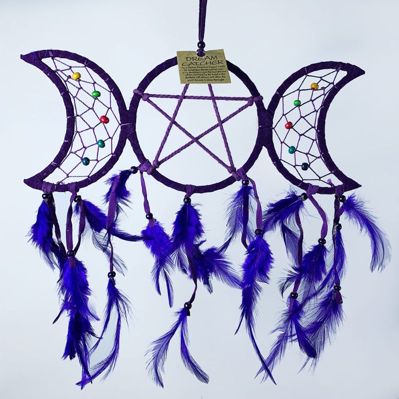 Triple Moon Purple Dreamcatcher 30cm