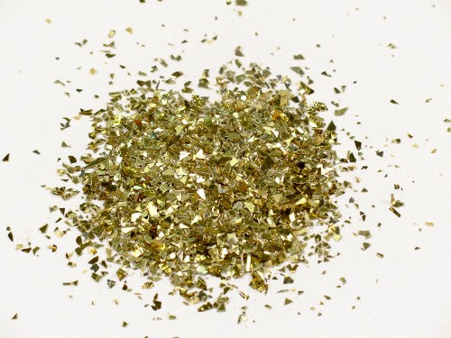 500ml jar of gold confetti glitter, perfect for crafts, parties, and special occasions. Non-toxic and eye-catching.