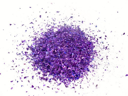Vibrant purple confetti glitter in a 500ml jar, perfect for DIY projects, crafts, and festive decor.