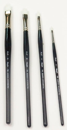 Haydn S700f Brush No.6 with soft Taklon bristles for precise detailing in acrylics, watercolors, and oils.