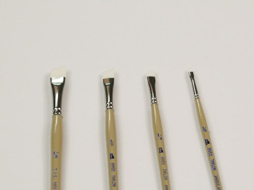 Artist Brush - S9950 White Taklon Angular 1/4"