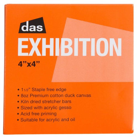 Premium 4x4 inch canvas for versatile painting, pre-primed for vibrant colors and durable wooden frame.