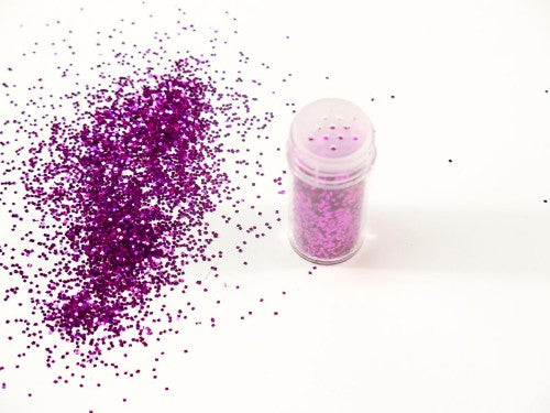 Fine maroon glitter in a 10gm bottle, perfect for arts and crafts, adding sparkle to any project.