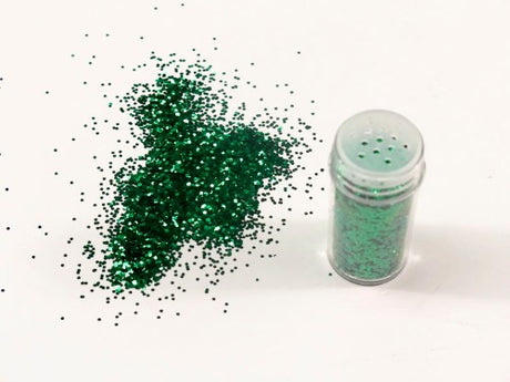 Vibrant green Das Glitter in a 250g pack for crafting, perfect for adding sparkle to projects and eco-friendly.