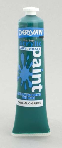 Vibrant 75ml Phthalo Green acrylic paint for smooth application and exceptional coverage, ideal for diverse artistic techniques.