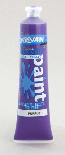 Vivid 75ml purple acrylic paint by Derivan, perfect for blending, mixing, and various artistic techniques.