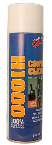 Helmar H1000 Contact Cleaner 350g spray for cleaning and protecting electrical components and enhancing conductivity.