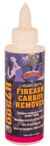 Helmar H7500 Carbon Remover 125ml for effective firearm cleaning, targeting carbon fouling safely on various materials.
