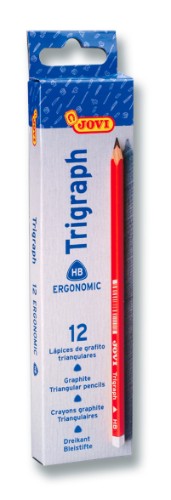 Jovi Trigraph HB artist pencils in a triangular design for comfort, precision, and vibrant coloring, ideal for all artists.