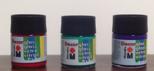 Vibrant Marabu Decorglas 50ml in Lemon, perfect for glass painting and crafts with exceptional coverage and durability.