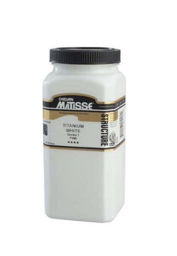 Matisse Str 500ml Acrylic Paint in Titanium White, ideal for vibrant textures and versatile art techniques.