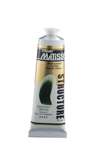 Premium acrylic paint in Hookers Green S2, ideal for creating textured landscapes and abstract art.