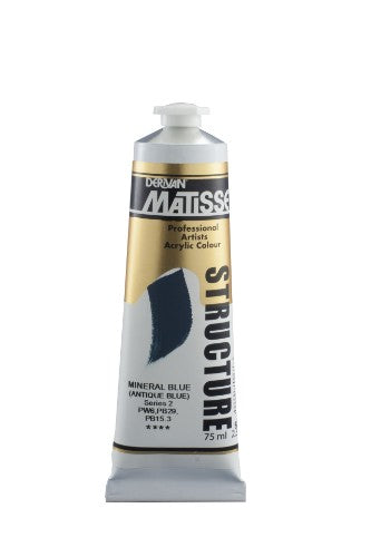 Matisse Str 75ml Acrylic Paint in rich Mineral Blue, perfect for vibrant, long-lasting art creations.