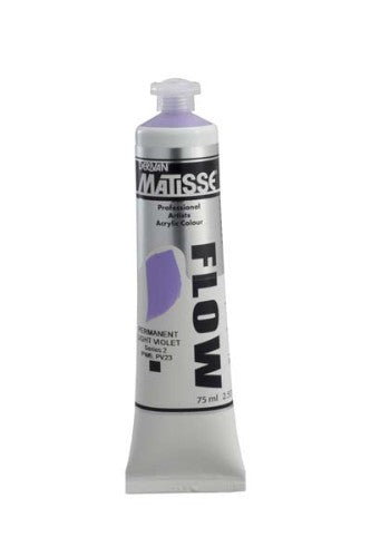 Matisse Flow 75ml Acrylic Paint in Permanent Light Violet S2 for vibrant, free-flowing artistic expression and perfect blends.