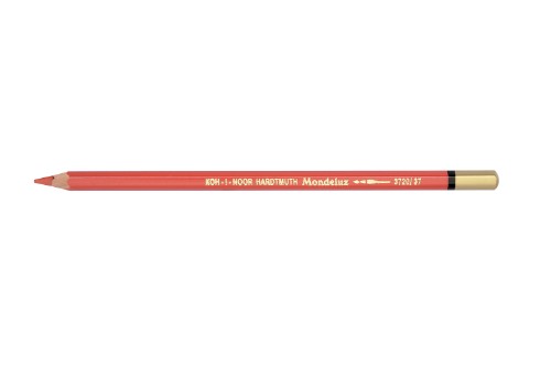 Mondeluz Aquarelle Pencil in Cherry Red, perfect for watercolor effects and intricate artistry, with a soft, rich lead.