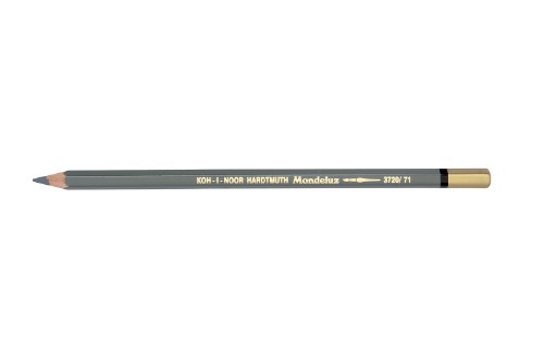 Mondeluz Aquarelle Pencil in Medium Grey, perfect for rich color blending and layering in watercolor art.