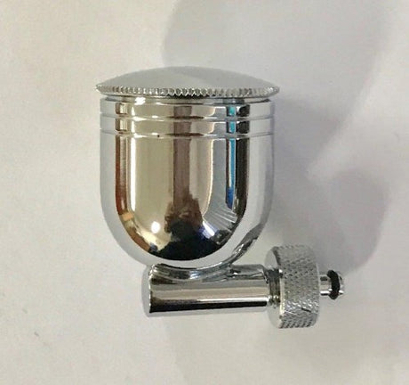 Sparmax AC7CC Artlogic 1/4oz Metal Cup for airbrush painting, featuring durability, lightweight design, and easy cleaning.
