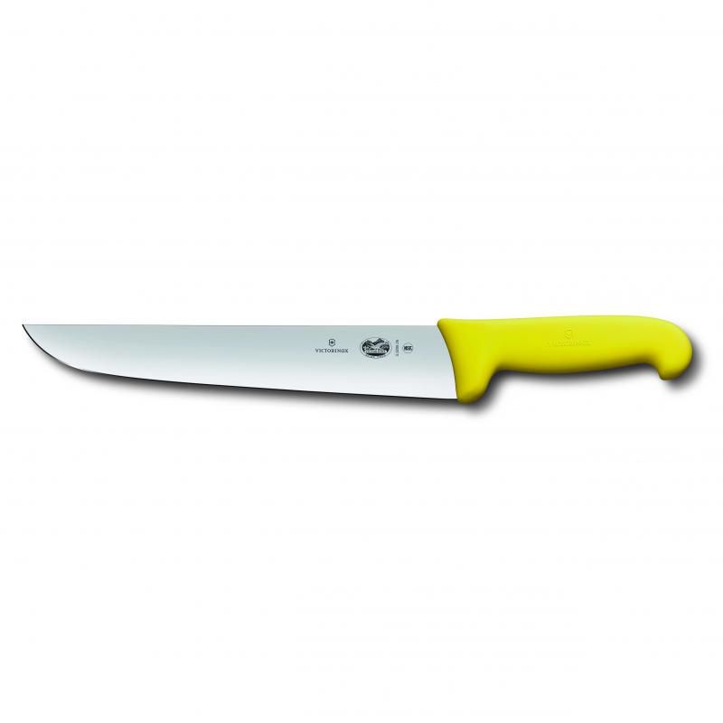 Victorinox Fibrox Straight Back Butchers Knife 28cm Yellow