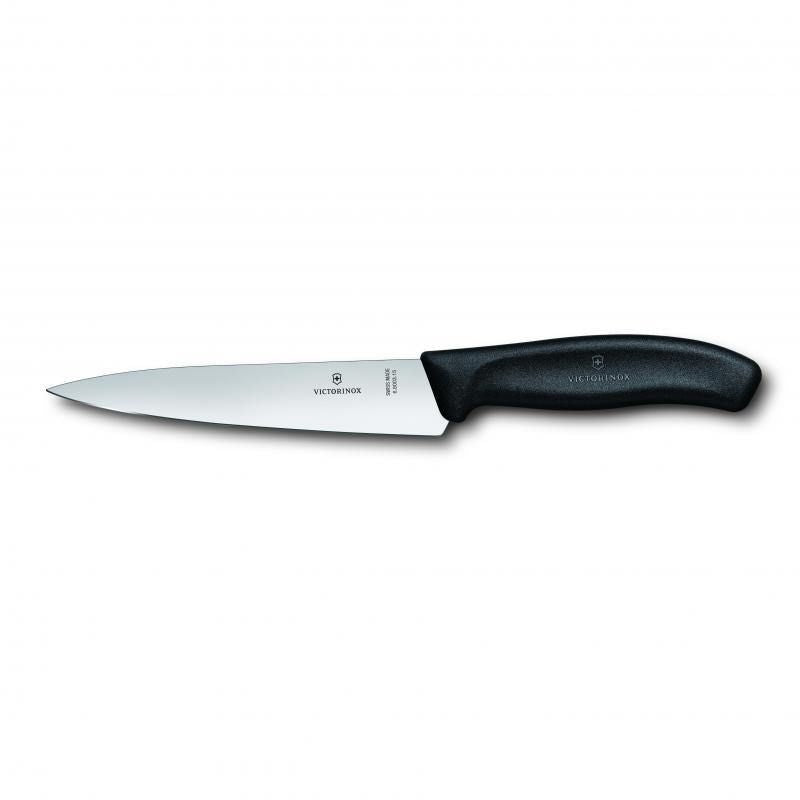 Victorinox Cooks Carving Knife 12cm Wide Blade Classic Black Gift Box