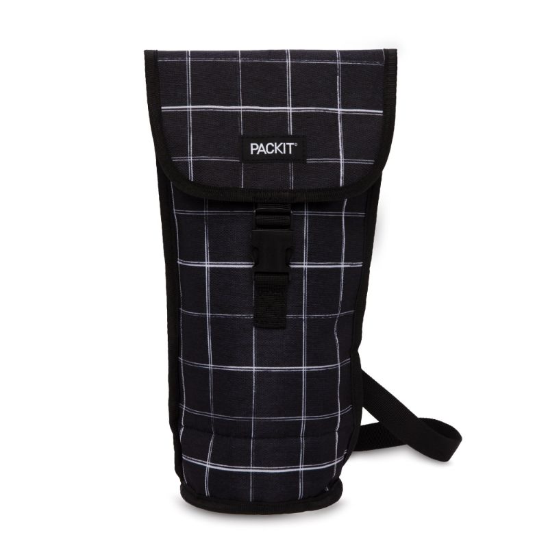 Freezable-Napa-Wine-Bag-PackIt-Black-Grid