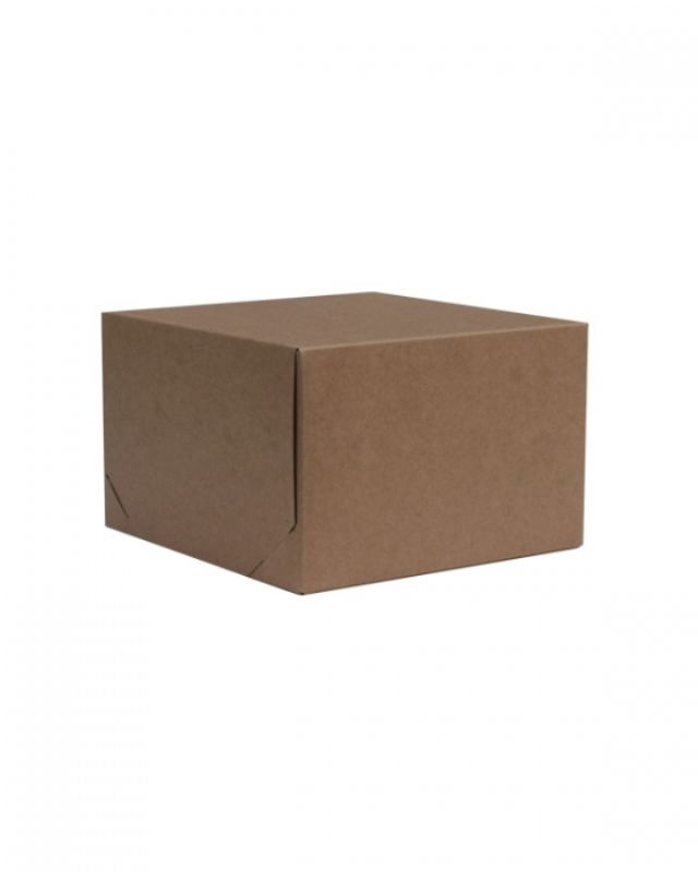 Gift Boxes - 2 Piece Gift Box Natural Kraft 203x203x152mm - Pack of 100