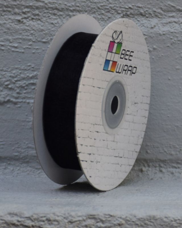 Ribbon -  Cut Edge Organza 25mm X 50mtrs Black