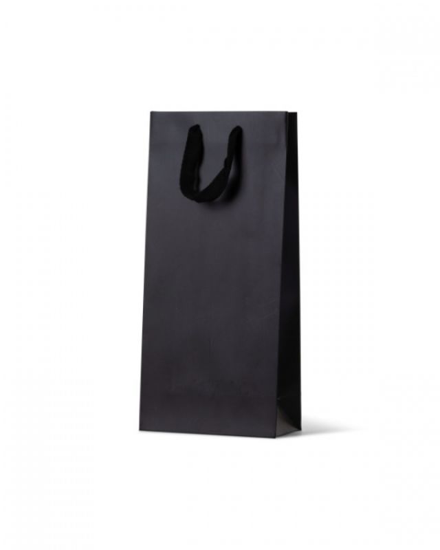 Wine Bottle Bags - Deluxe Black Double Wine Bag - Pack of 100