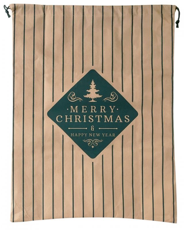 Non Woven - Xmas Stripe Large Non Woven Bag - Pack of 50