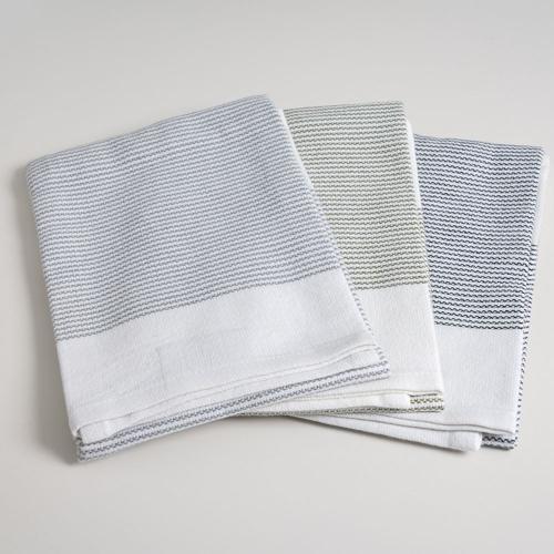 Baksana - THIRSTY T (Tea Towel) -Smoke/Olive/Ash