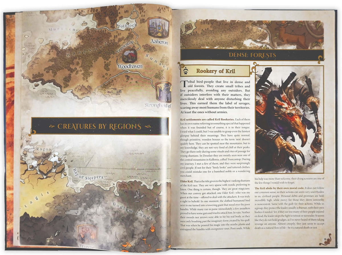 Dungeons & Lasers: The World Of Deuslair: Bestiary Book (Hardcover)