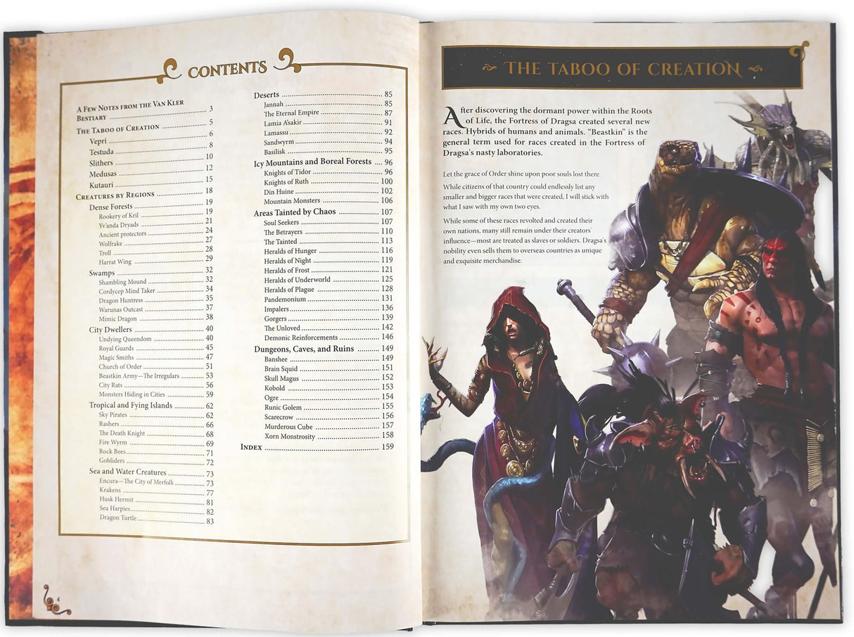 Dungeons & Lasers: The World Of Deuslair: Bestiary Book (Hardcover)