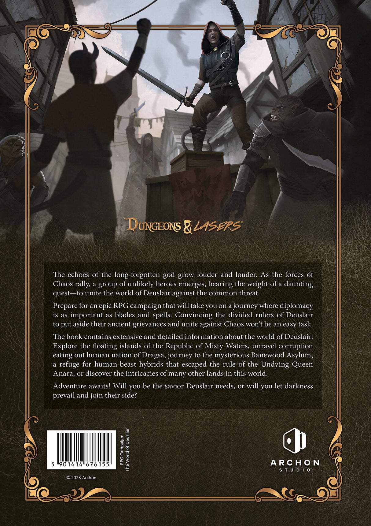 Dungeons & Lasers: The World Of Deuslair: Rpg Campaign (Hardcover)