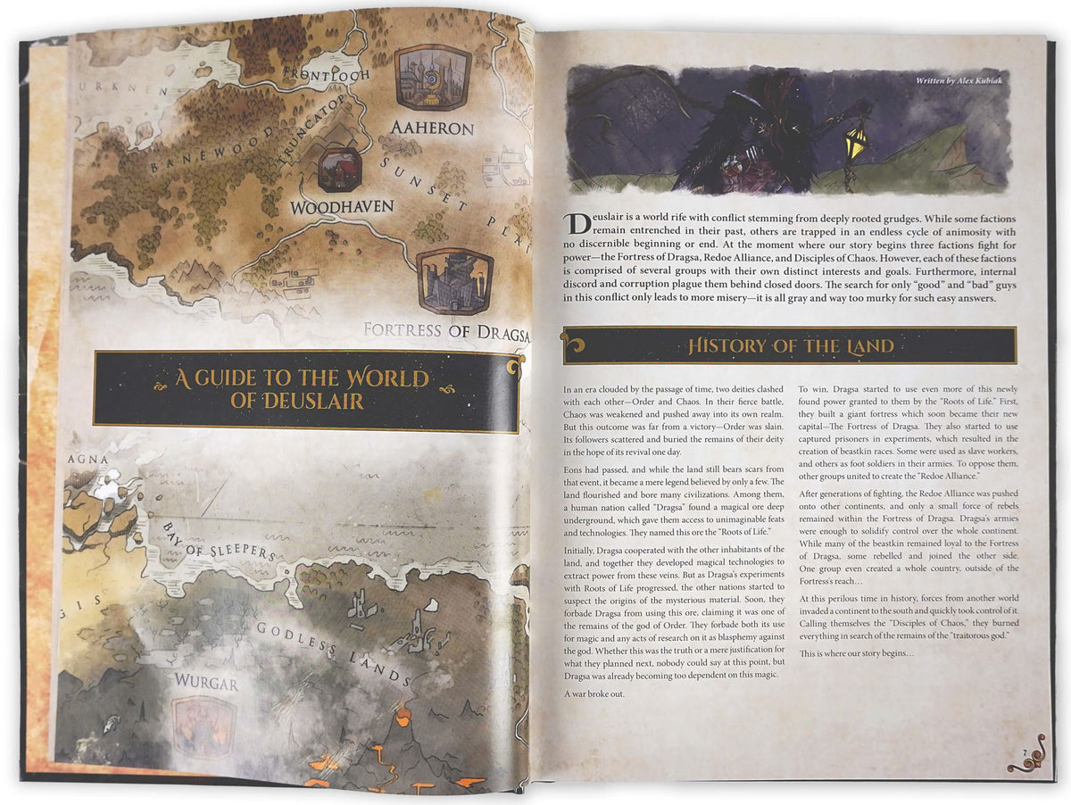 Dungeons & Lasers: The World Of Deuslair: Rpg Campaign (Hardcover)