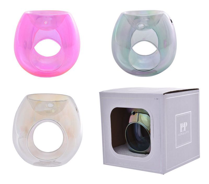 Wax/Oil Warmer - Lustre Glass 14cm (Set of 6 Asstd)