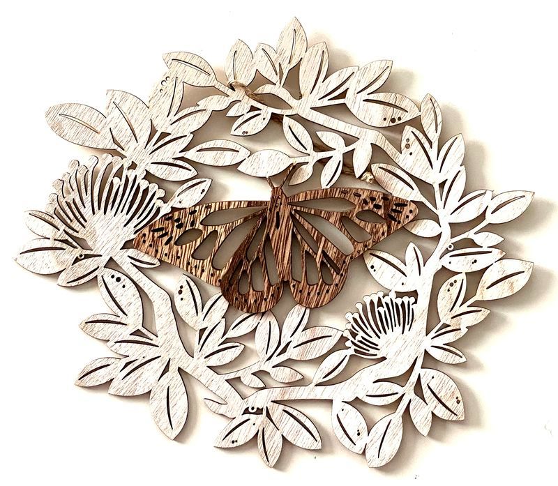 Wall Art - MDF Butterfly 29cm (Set of 3)