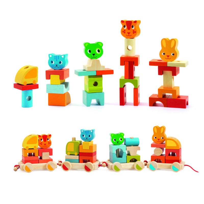 Pull Along Train - Crearoule - Djeco