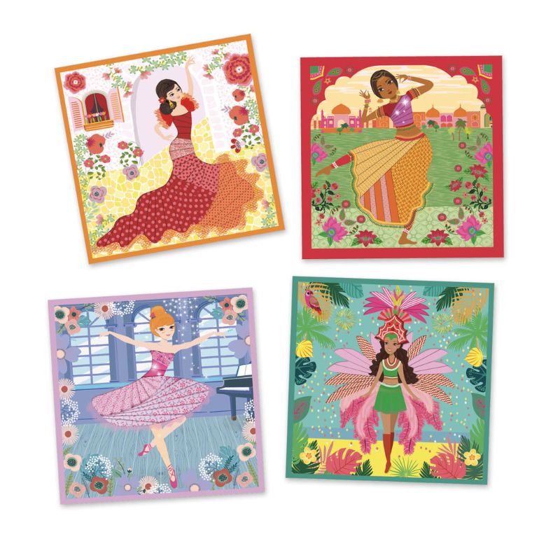 Craft - Iris Folding Dancers - Djeco