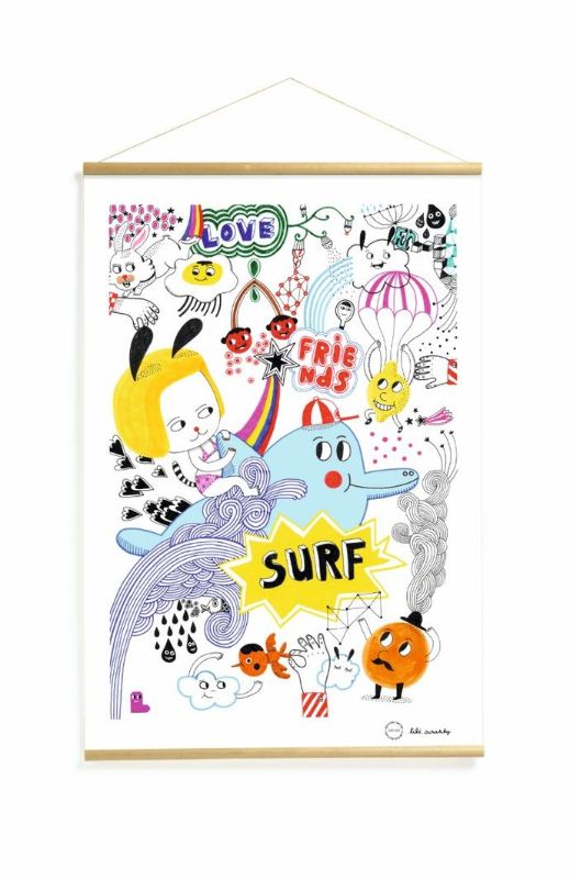 Wall Hanging - Tableau Surfs Party (60cm) - Djeco
