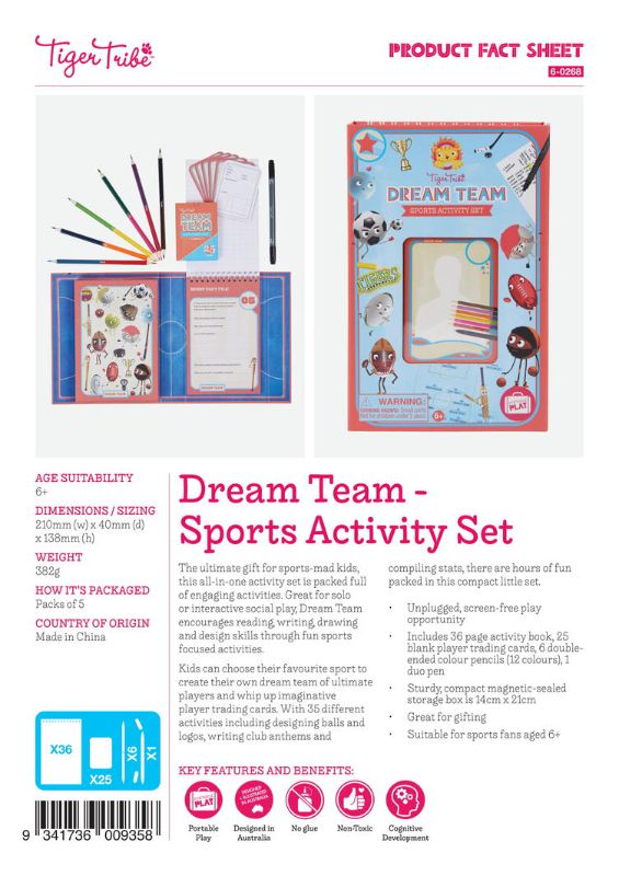 Dream Team Sports Activity Set - Tiger Tribe