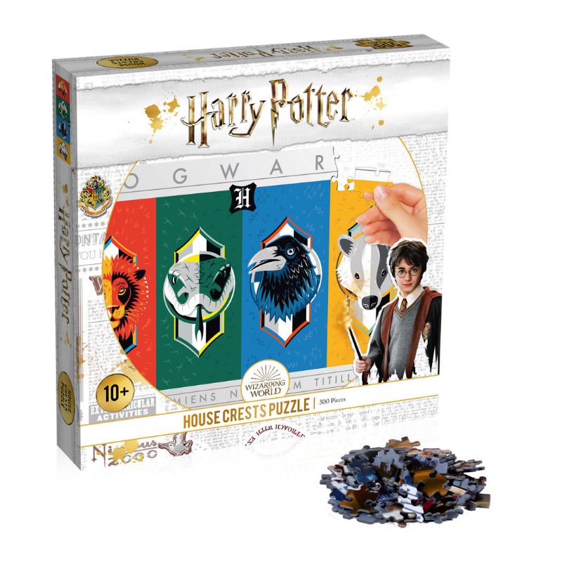 Jigsaw Puzzle - Harry Potter House Crests (500pc) - Winning Moves