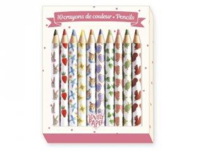 Mini Coloured Pencils - Aiko (4 Packs) - Djeco