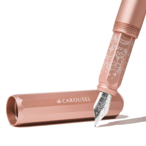 Ferris Wheel Press Fountain Pen Aluminium Carousel Rose Petal Plush Fine