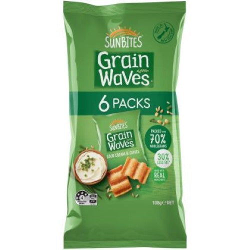 Chips Grain Waves Sour Cream & Chives 18G - 6PC