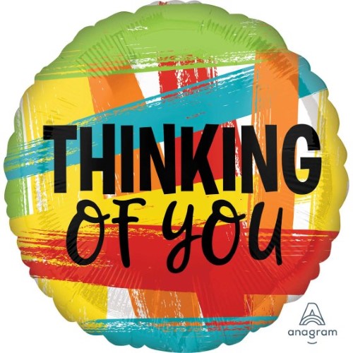 Balloon - 45cm Standard HX Thinking of You Primary Painted