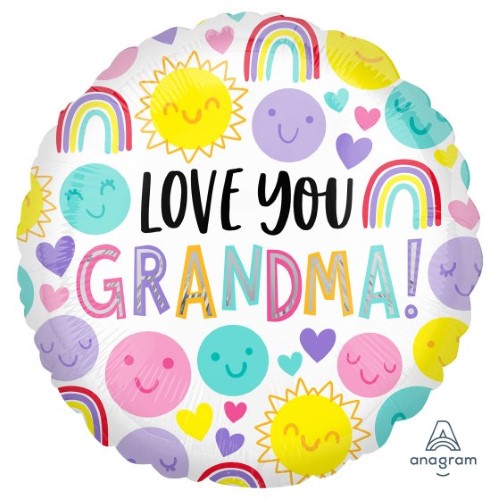 Balloon - 45cm Standard HX Love You Grandma