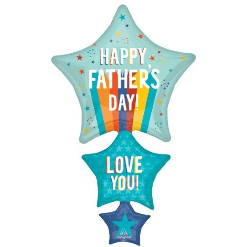Balloon - SuperShape XL Father's Day Playful Stripes