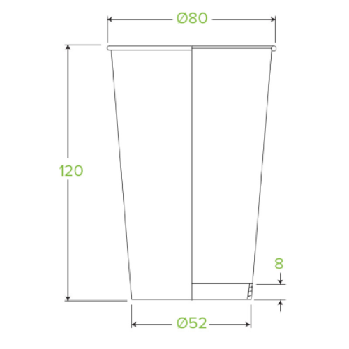 Cup Hot Paper Single Wall 12oz Art (80mm Lid) - 50PC