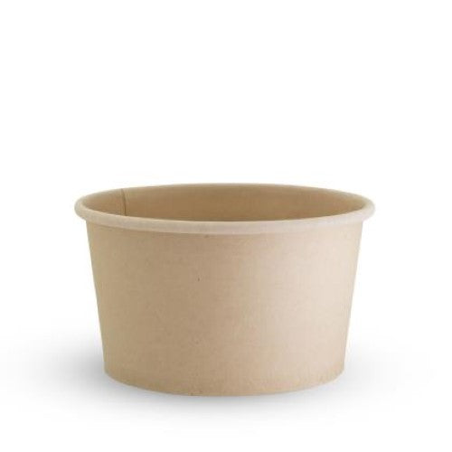 Bowl Bamboo PLA Lined 12oz Brown - 50PC