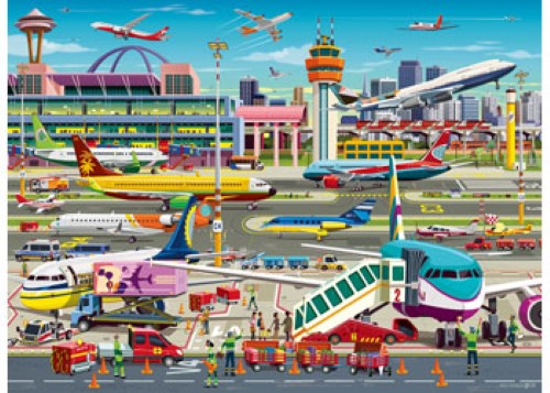 Ravensburger Airport Central Puzzle 100 Pieces